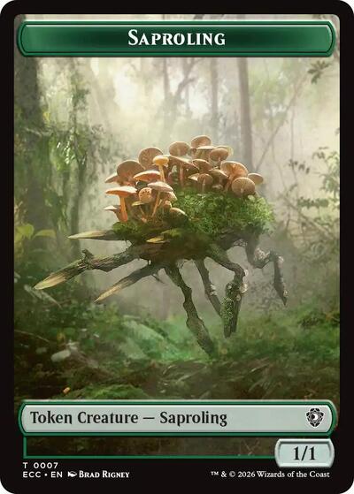 Saproling Scarecrow Double Sided Token ECC #7 // 11 (Near Mint T) Magic: The Gathering: Commander: Lorwyn Eclipsed