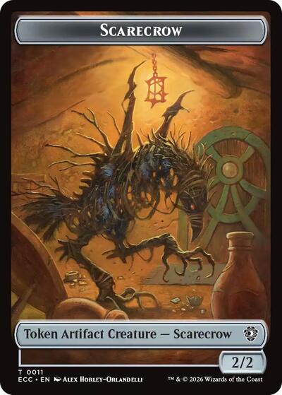 Scarecrow Treasure Double Sided Token ECC #11 // 10 (Near Mint T) Magic: The Gathering: Commander: Lorwyn Eclipsed