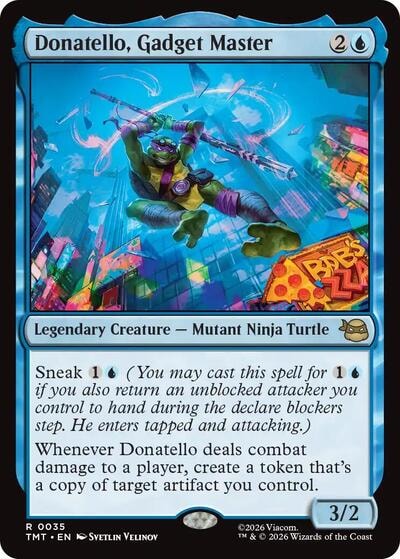 Donatello Gadget Master TMT #35 (Near Mint Rare) Magic: The Gathering: Teenage Mutant Ninja Turtles
