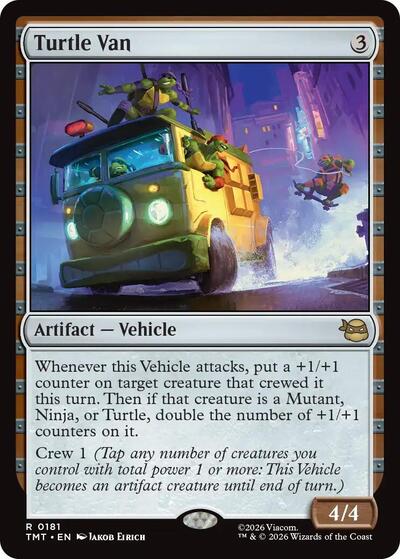 Turtle Van TMT #181 (Near Mint Rare) Magic: The Gathering: Teenage Mutant Ninja Turtles