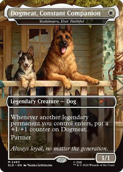 Dogmeat, Constant Companion - Yoshimaru, Ever Faithful Foil SLD #2463 (Near Mint Mythic Rare) Magic: The Gathering: Secret Lair Drop Series