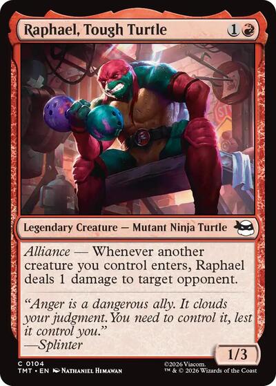 Raphael Tough Turtle TMT #104 (Near Mint Common) Magic: The Gathering: Teenage Mutant Ninja Turtles