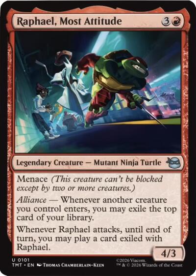 Raphael Most Attitude TMT #101 (Near Mint Uncommon) Magic: The Gathering: Teenage Mutant Ninja Turtles
