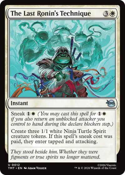 The Last Ronins Technique Teenage Mutant Ninja Turtles TMT #12 (Uncommon) Magic: The Gathering: