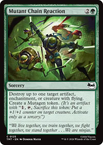Mutant Chain Reaction TMT #125 (Near Mint Common) Magic: The Gathering: Teenage Mutant Ninja Turtles