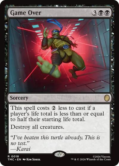 Game Over TMC #18 (Near Mint Rare) Magic: The Gathering: Commander: Teenage Mutant Ninja Turtles