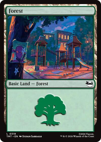 Forest 0319 TMT #319 (Near Mint Land) Magic: The Gathering: Teenage Mutant Ninja Turtles
