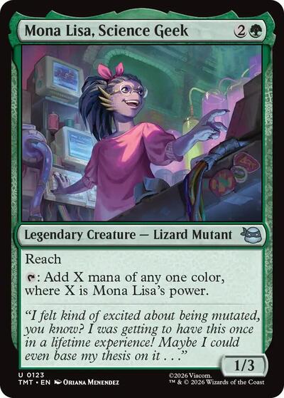 Mona Lisa Science Geek TMT #123 (Near Mint Uncommon) Magic: The Gathering: Teenage Mutant Ninja Turtles