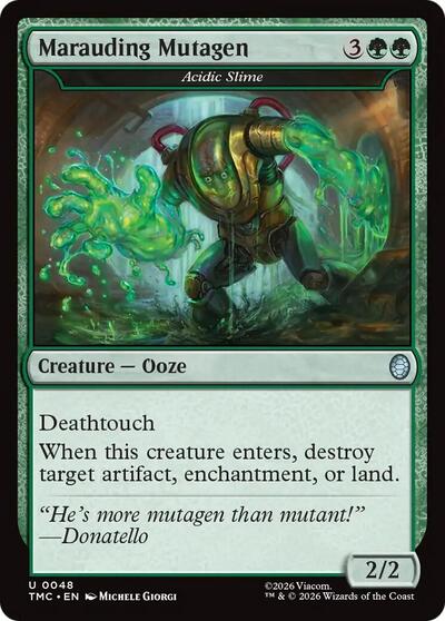 Marauding Mutagen - Acidic Slime TMC #48 (Near Mint Uncommon) Magic: The Gathering: Commander: Teenage Mutant Ninja Turtles