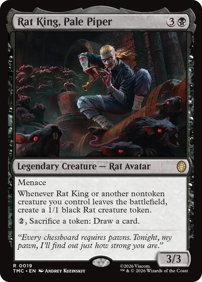 Rat King, Pale Piper TMC #19 (Near Mint Rare) Magic: The Gathering: Commander: Teenage Mutant Ninja Turtles