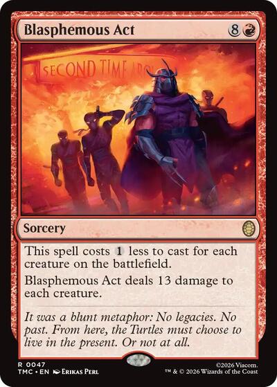 Blasphemous Act TMC #47 (Near Mint Rare) Magic: The Gathering: Commander: Teenage Mutant Ninja Turtles