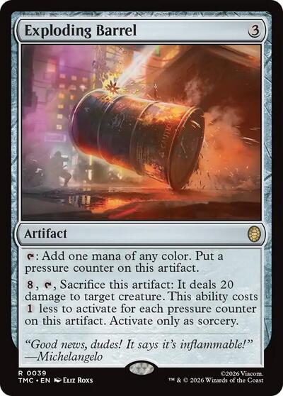 Exploding Barrel TMC #39 (Near Mint Rare) Magic: The Gathering: Commander: Teenage Mutant Ninja Turtles