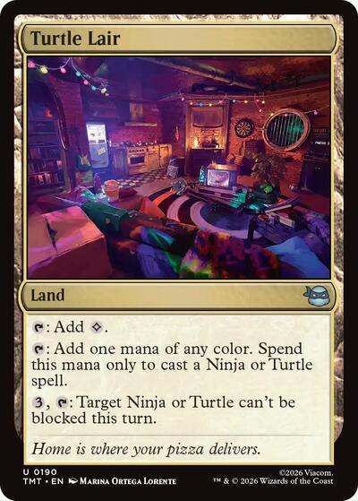 Turtle Lair TMT #190 (Near Mint Uncommon) Magic: The Gathering: Teenage Mutant Ninja Turtles