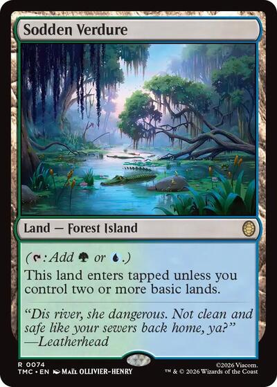 Sodden Verdure TMC #74 (Near Mint Rare) Magic: The Gathering: Commander: Teenage Mutant Ninja Turtles