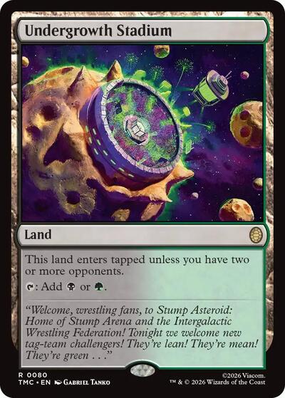 Undergrowth Stadium TMC #80 (Near Mint Rare) Magic: The Gathering: Commander: Teenage Mutant Ninja Turtles