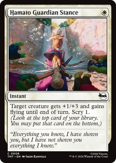 Hamato Guardian Stance TMT #8 (Near Mint Common) Magic: The Gathering: Teenage Mutant Ninja Turtles