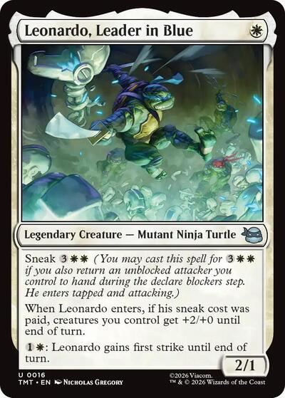 Leonardo Leader in Blue Teenage Mutant Ninja Turtles TMT #16 (Uncommon) Magic: The Gathering: