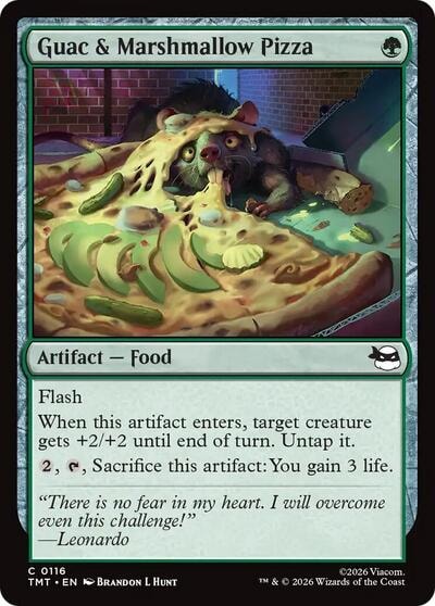 Guac and Marshmallow Pizza Teenage Mutant Ninja Turtles TMT #116 (Common) Magic: The Gathering: