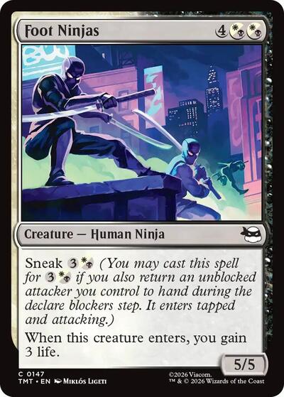 Foot Ninjas TMT #147 (Near Mint Common) Magic: The Gathering: Teenage Mutant Ninja Turtles