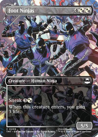 Foot Ninjas Borderless TMT #209 (Near Mint Common) Magic: The Gathering: Teenage Mutant Ninja Turtles
