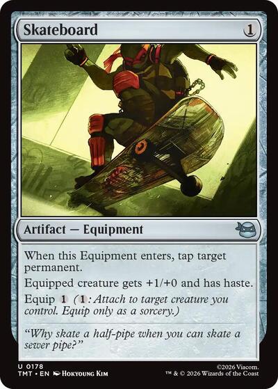 Skateboard Foil TMT #178 (Near Mint Uncommon) Magic: The Gathering: Teenage Mutant Ninja Turtles