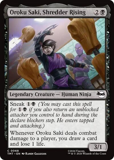 Oroku Saki Shredder Rising Teenage Mutant Ninja Turtles TMT #68 (Common) Magic: The Gathering: