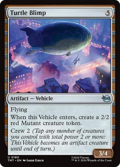 Turtle Blimp TMT #180 (Near Mint Uncommon) Magic: The Gathering: Teenage Mutant Ninja Turtles