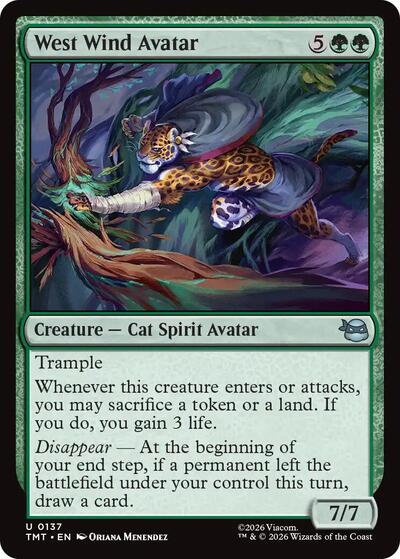 West Wind Avatar TMT #137 (Near Mint Uncommon) Magic: The Gathering: Teenage Mutant Ninja Turtles