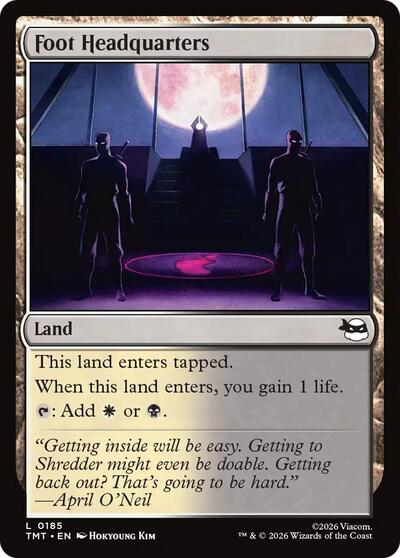 Foot Headquarters TMT #185 (Near Mint Land) Magic: The Gathering: Teenage Mutant Ninja Turtles