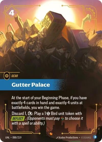 Gutter Palace Foil UNL #088/219 (Near Mint Epic) Riftbound: League of Legends Trading Card Game: Unleashed