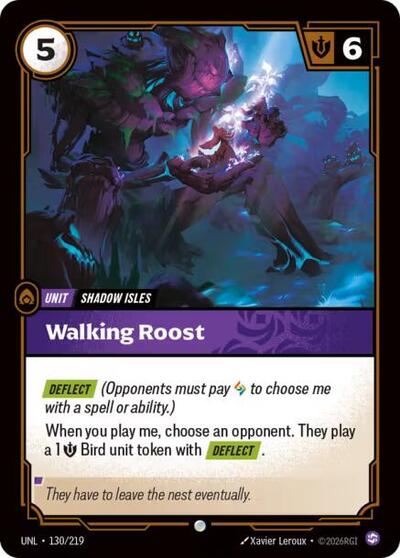 Walking Roost Foil UNL #130/219 (Near Mint Common) Riftbound: League of Legends Trading Card Game: Unleashed