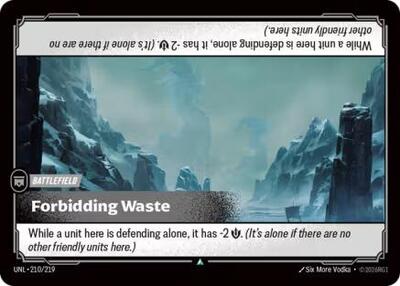 Forbidding Waste Foil UNL #210/219 (Near Mint Uncommon) Riftbound: League of Legends Trading Card Game: Unleashed