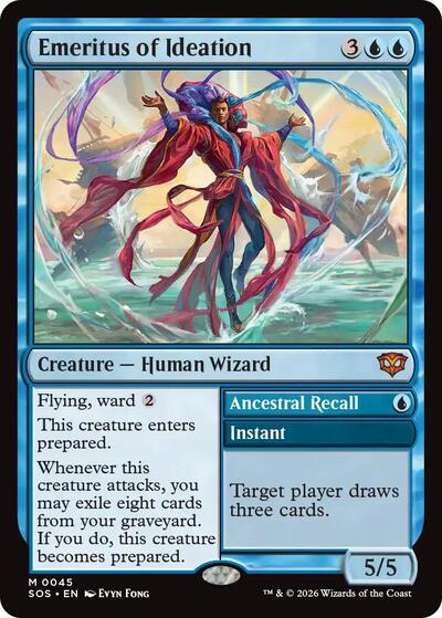 Emeritus of Ideation SOS #45 (Near Mint Mythic Rare) Magic: The Gathering: Secrets of Strixhaven