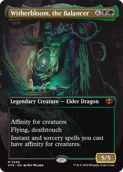 Witherbloom the Balancer Borderless Foil SOS #288 (Near Mint Mythic Rare) Magic: The Gathering: Secrets of Strixhaven