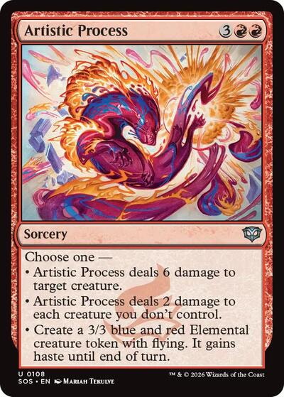 Artistic Process Foil SOS #108 (Near Mint Uncommon) Magic: The Gathering: Secrets of Strixhaven