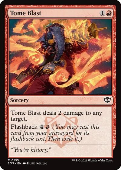 Tome Blast SOS #135 (Near Mint Common) Magic: The Gathering: Secrets of Strixhaven