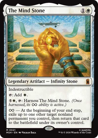The Mind Stone MSH #21 (Near Mint Mythic Rare) Magic: The Gathering: Marvel Super Heroes