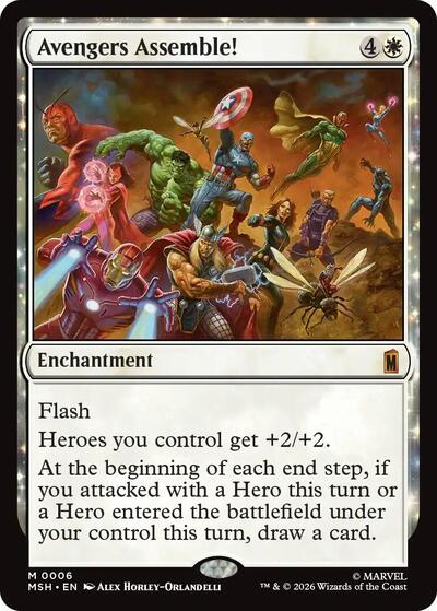 Avengers Assemble! MSH #6 (Near Mint Mythic Rare) Magic: The Gathering: Marvel Super Heroes