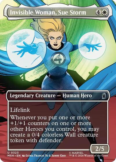 Invisible Woman, Sue Storm (Borderless) MSH #323 (Near Mint Uncommon) Magic: The Gathering: Marvel Super Heroes