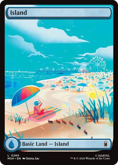 Island (0280) MSH #280 (Near Mint Land) Magic: The Gathering: Marvel Super Heroes
