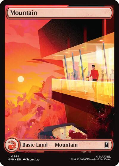 Mountain (0284) MSH #284 (Near Mint Land) Magic: The Gathering: Marvel Super Heroes