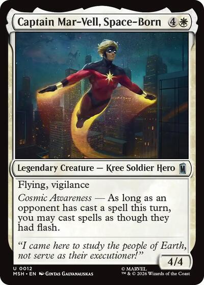 Captain Mar-Vell, Space-Born MSH #12 (Near Mint Uncommon) Magic: The Gathering: Marvel Super Heroes