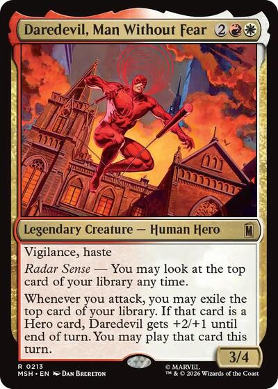 Daredevil, Man Without Fear MSH #213 (Near Mint Rare) Magic: The Gathering: Marvel Super Heroes