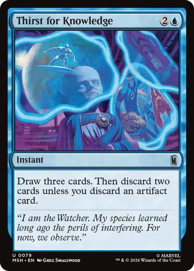 Thirst for Knowledge Marvel Super Heroes MSH #79 (Uncommon) Magic: The Gathering: