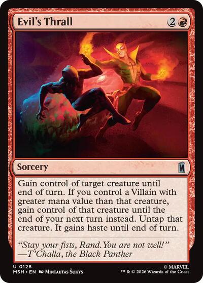 Evil's Thrall Marvel Super Heroes MSH #128 (Uncommon) Magic: The Gathering: