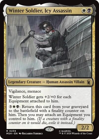 Winter Soldier, Icy Assassin MSH #239 (Near Mint Rare) Magic: The Gathering: Marvel Super Heroes