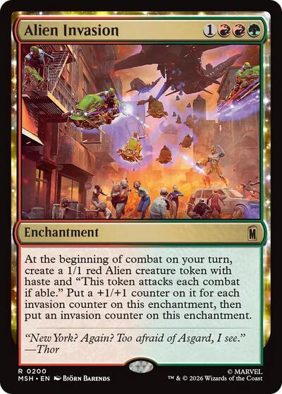 Alien Invasion MSH #200 (Near Mint Rare) Magic: The Gathering: Marvel Super Heroes