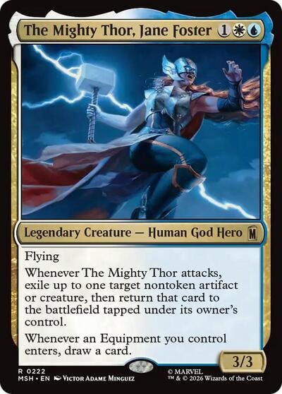 The Mighty Thor, Jane Foster Marvel Super Heroes MSH #222 (Rare) Magic: The Gathering: