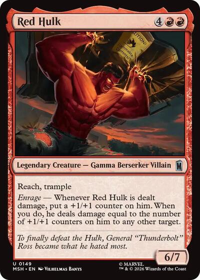 Red Hulk MSH #149 (Near Mint Uncommon) Magic: The Gathering: Marvel Super Heroes