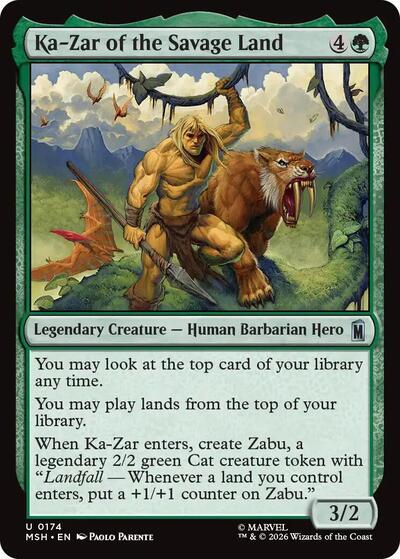 Ka-Zar of the Savage Land Marvel Super Heroes MSH #174 (Uncommon) Magic: The Gathering: